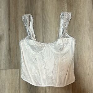 White corset top